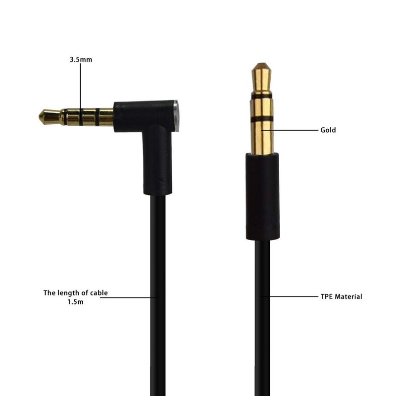 QKIIP Replacement Audio Cable Cord Wire with in line Microphone and Control for Solo/Studio/Pro/Detox/Wireless/Mixr Headphones (Black) - Image 3